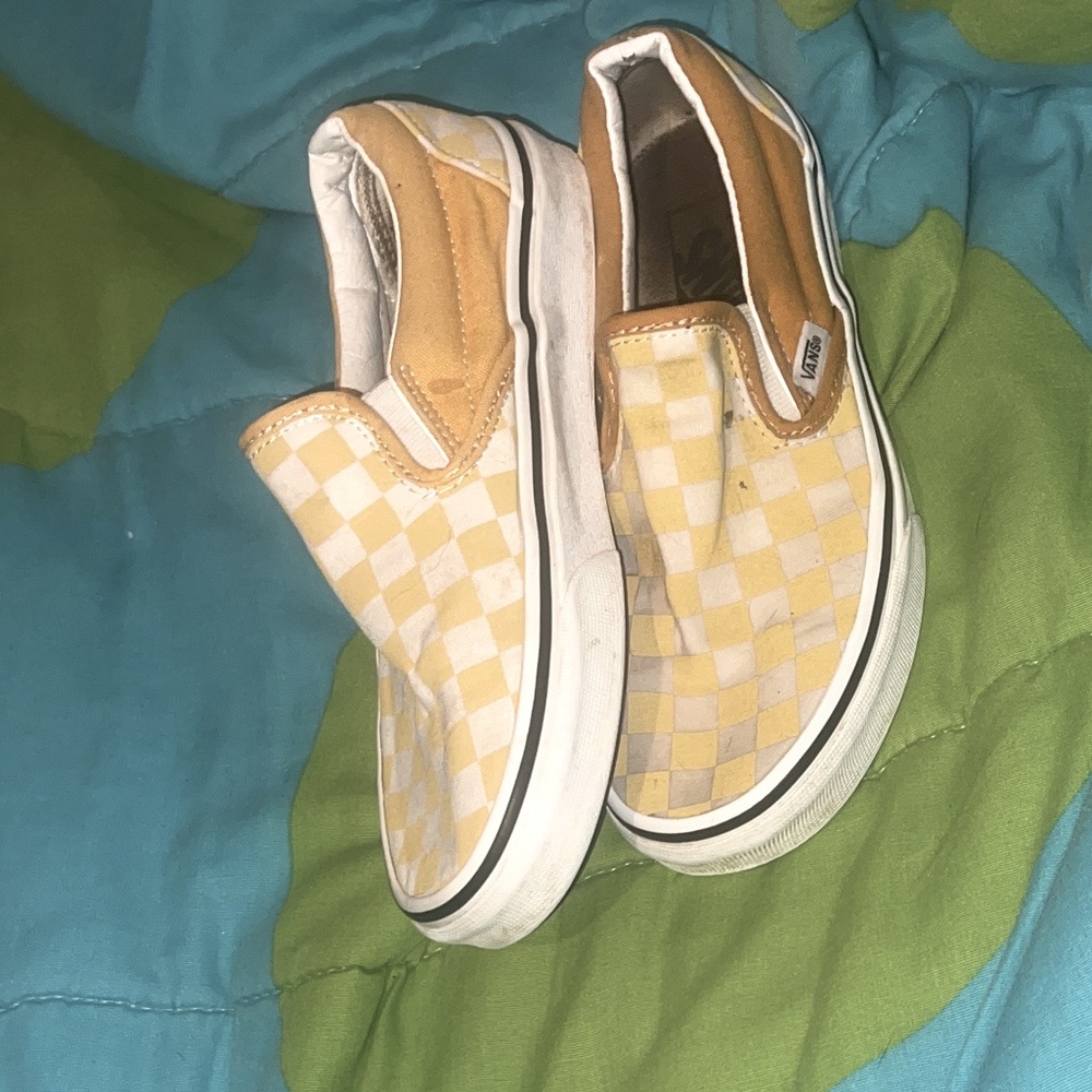 Yellow vans slip Ons